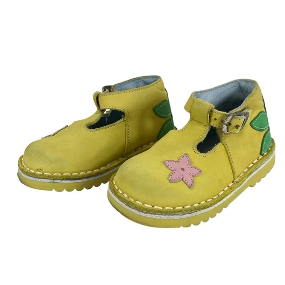 Kenzo Jungle Toddle EU 20 | US 6 Made in‎ France Yellow Floral Sandal Shoe