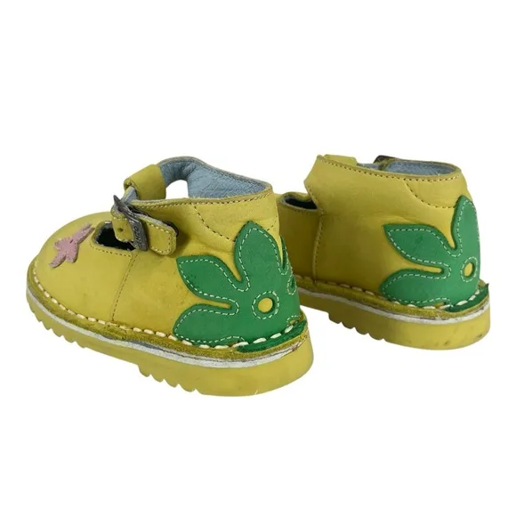 Kenzo Jungle Toddle EU 20 | US 6 Made in‎ France Yellow Floral Sandal Shoe