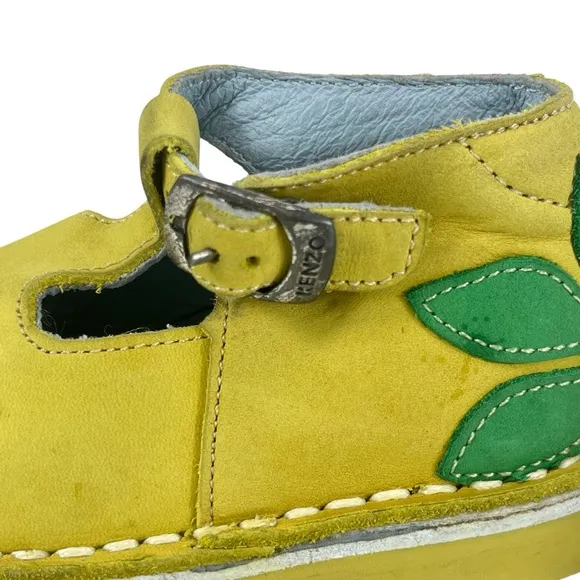 Kenzo Jungle Toddle EU 20 | US 6 Made in‎ France Yellow Floral Sandal Shoe