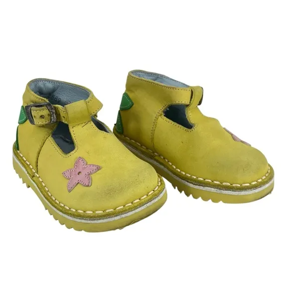 Kenzo Jungle Toddle EU 20 | US 6 Made in‎ France Yellow Floral Sandal Shoe