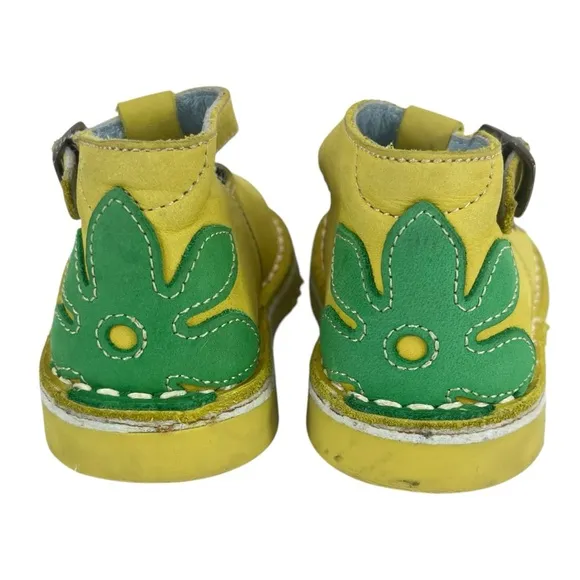 Kenzo Jungle Toddle EU 20 | US 6 Made in‎ France Yellow Floral Sandal Shoe