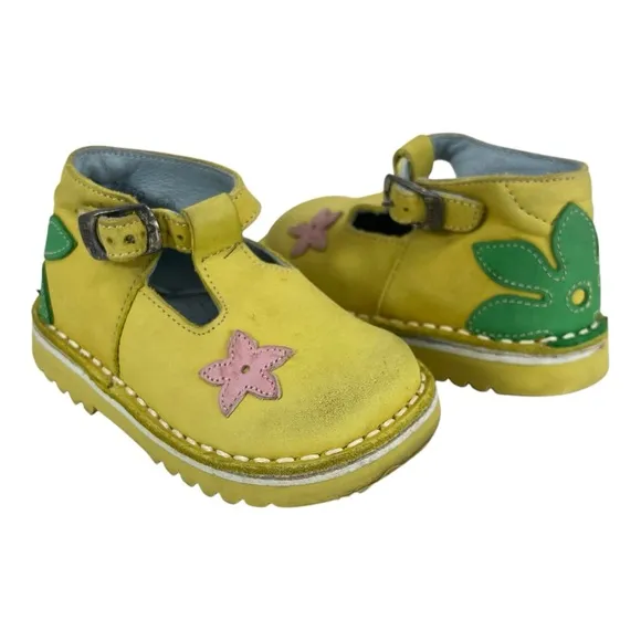 Kenzo Jungle Toddle EU 20 | US 6 Made in‎ France Yellow Floral Sandal Shoe