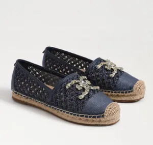 Khiara Blue Raffia Espadrille Loafers