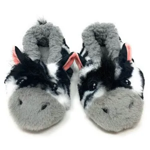 Kid's ZZ Zebra Cute Plush Animal Slippers