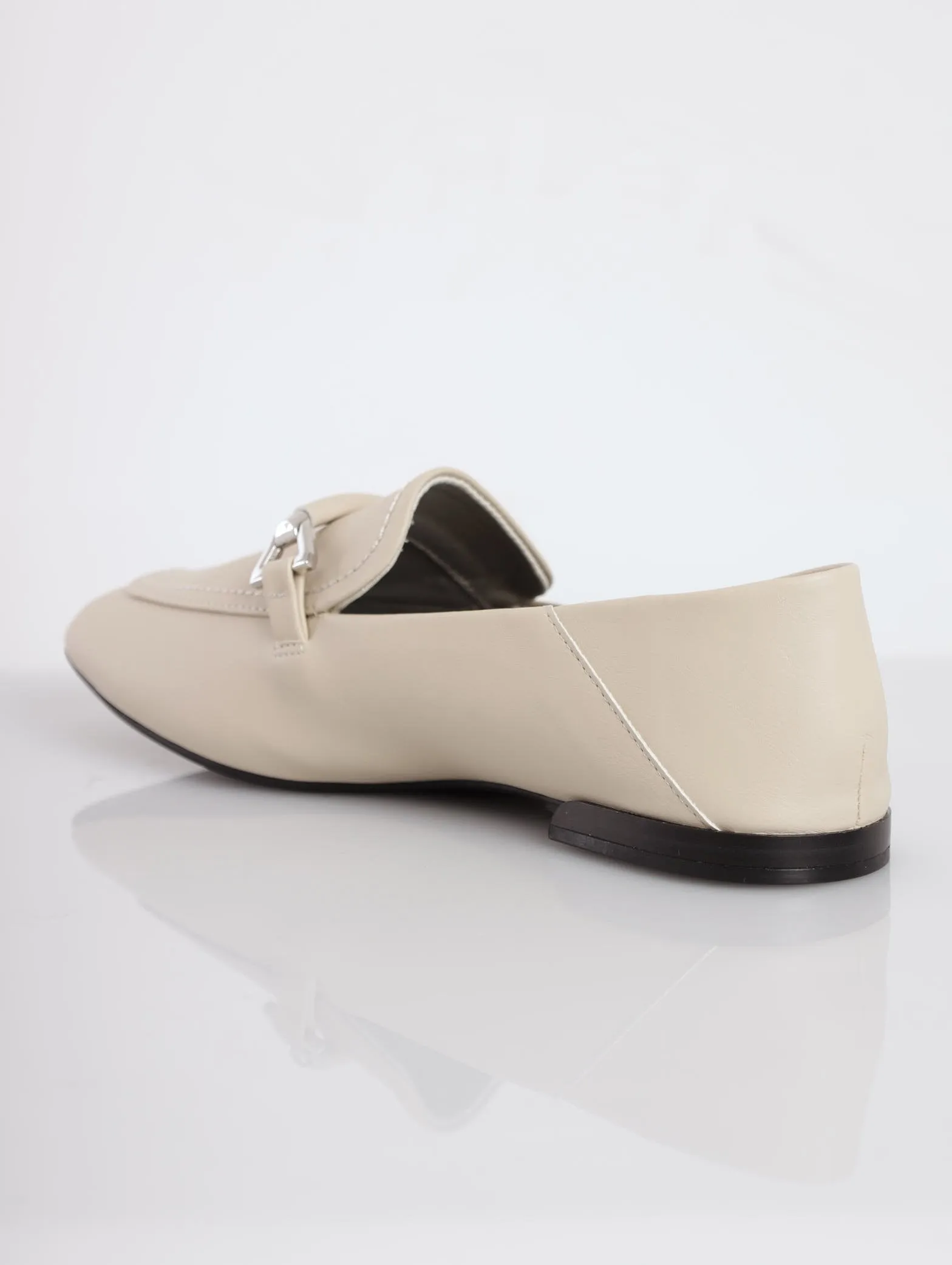 Ladies Hadleyy Buckle Detail Loafer - Grey
