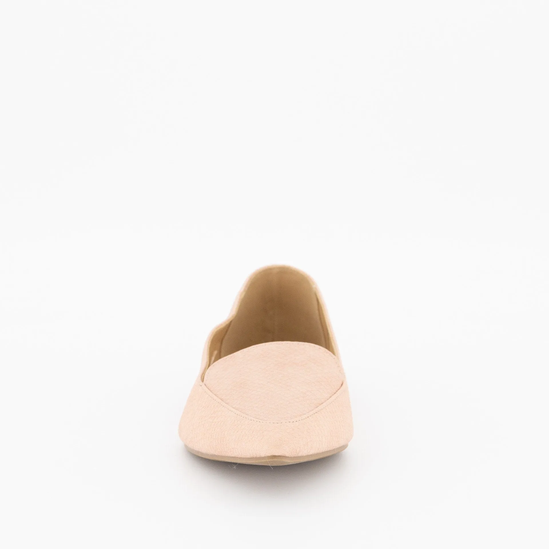Ladies-Pointed Embossed Loafer - Blush