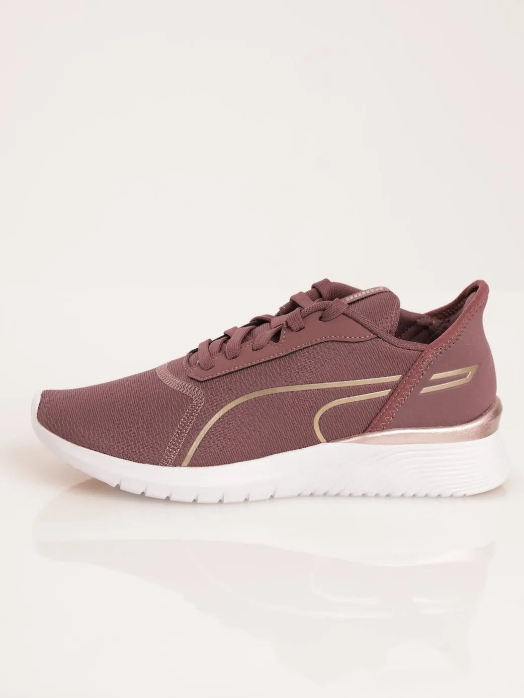 Ladies Remedie Metallic Sneaker - Plum