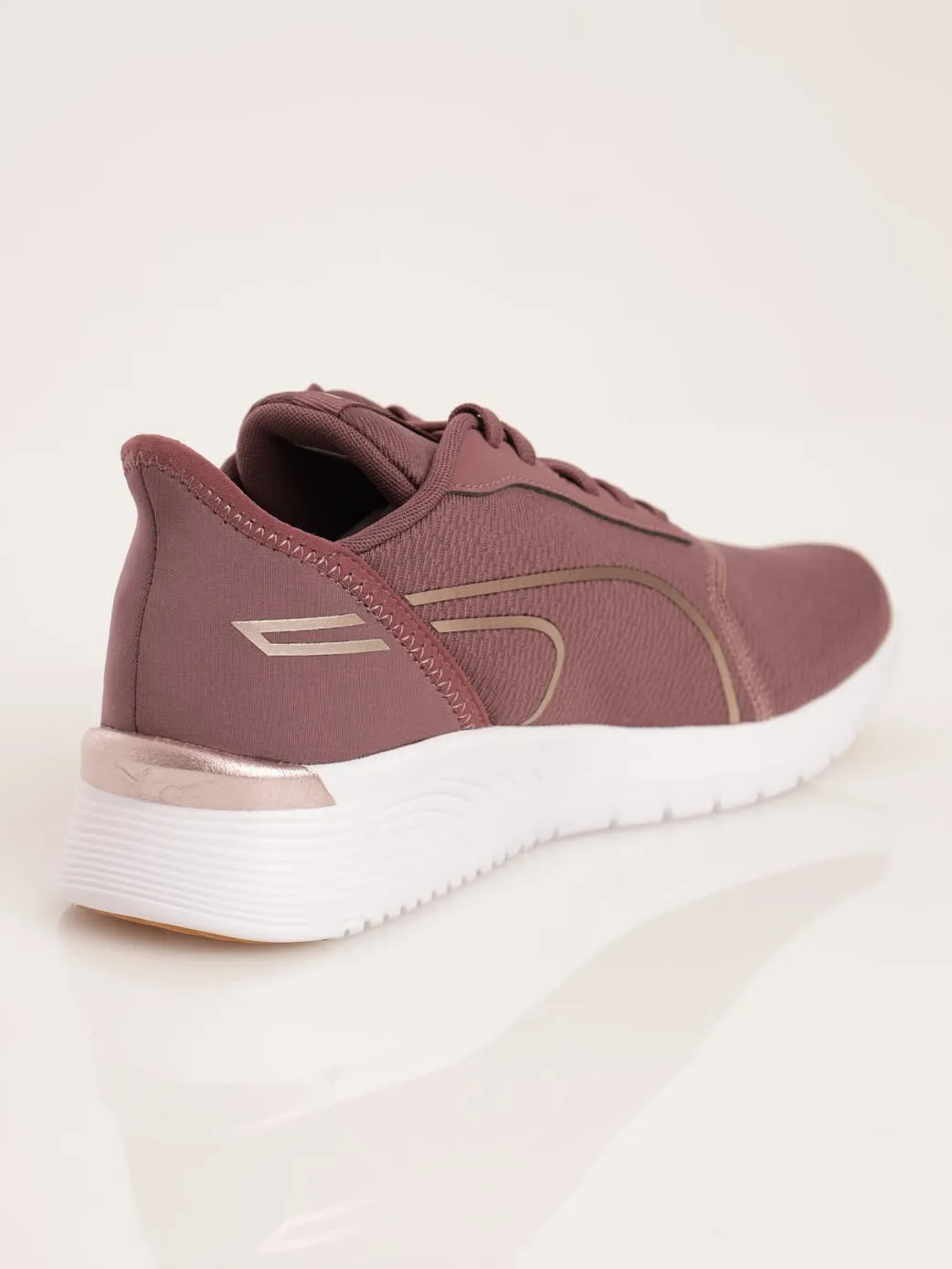 Ladies Remedie Metallic Sneaker - Plum