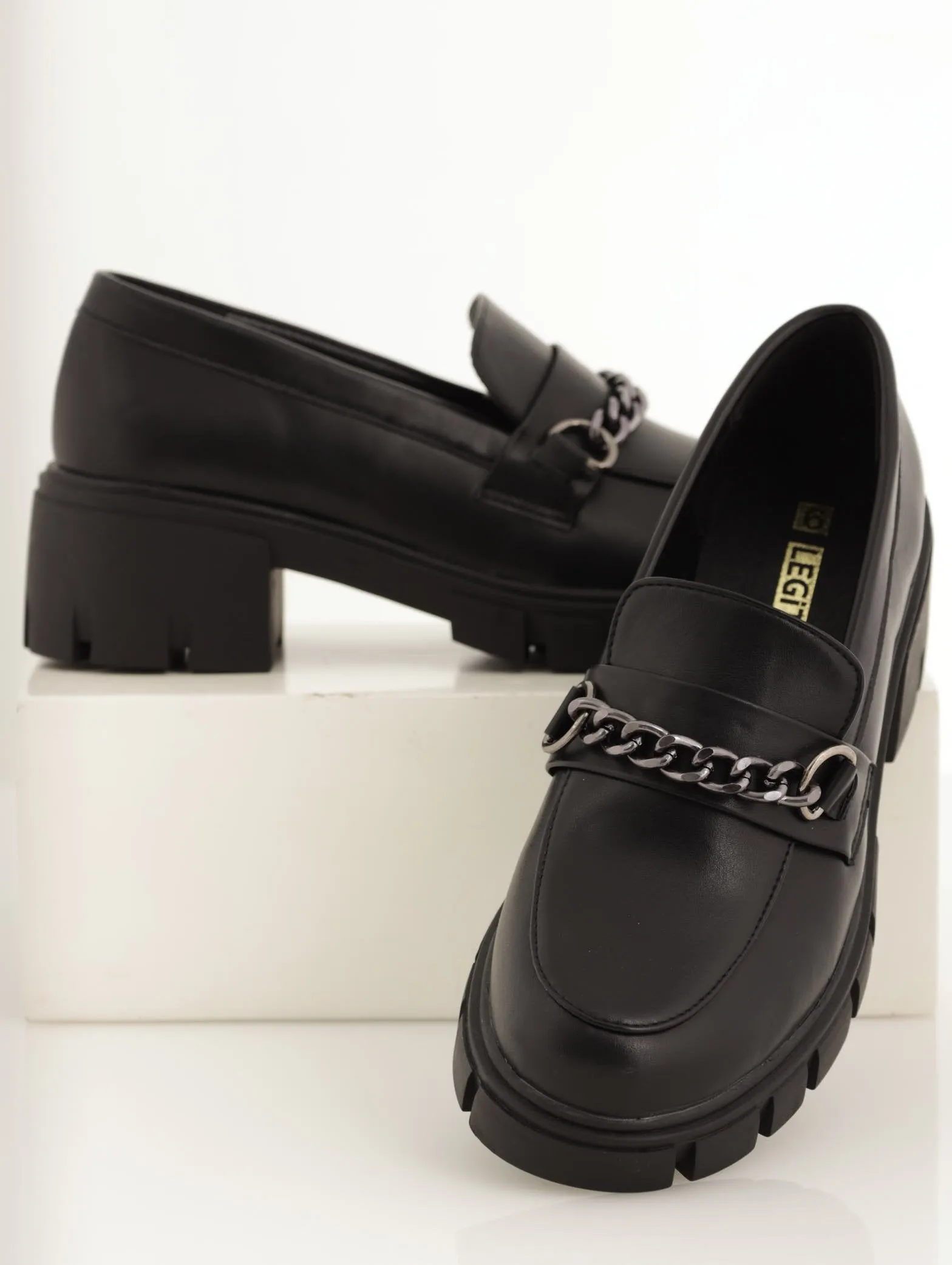 Ladies Super Chunky Loafer - Black