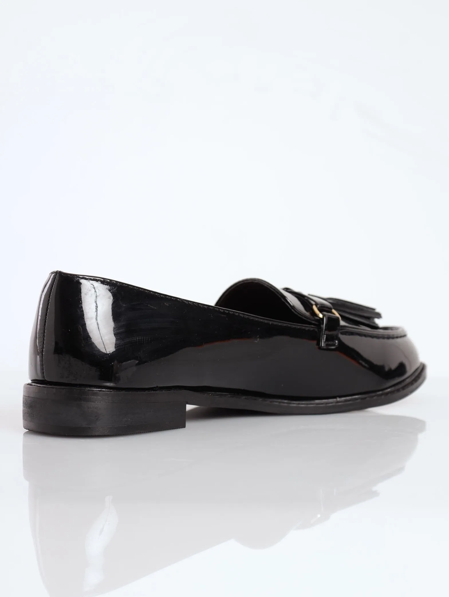 Ladies Tassel Detail Loafer - Black
