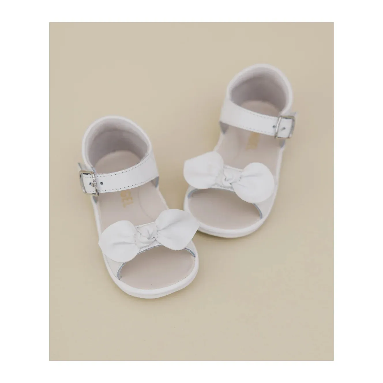 L'Amour- White Jolie Bow Sandal