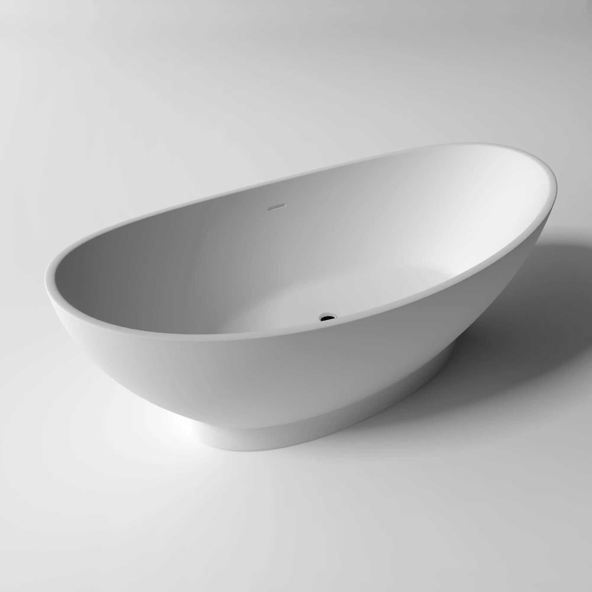 Legion Furniture WJ8620 Series 70.7” Matt White Solid Surface Bath Tub