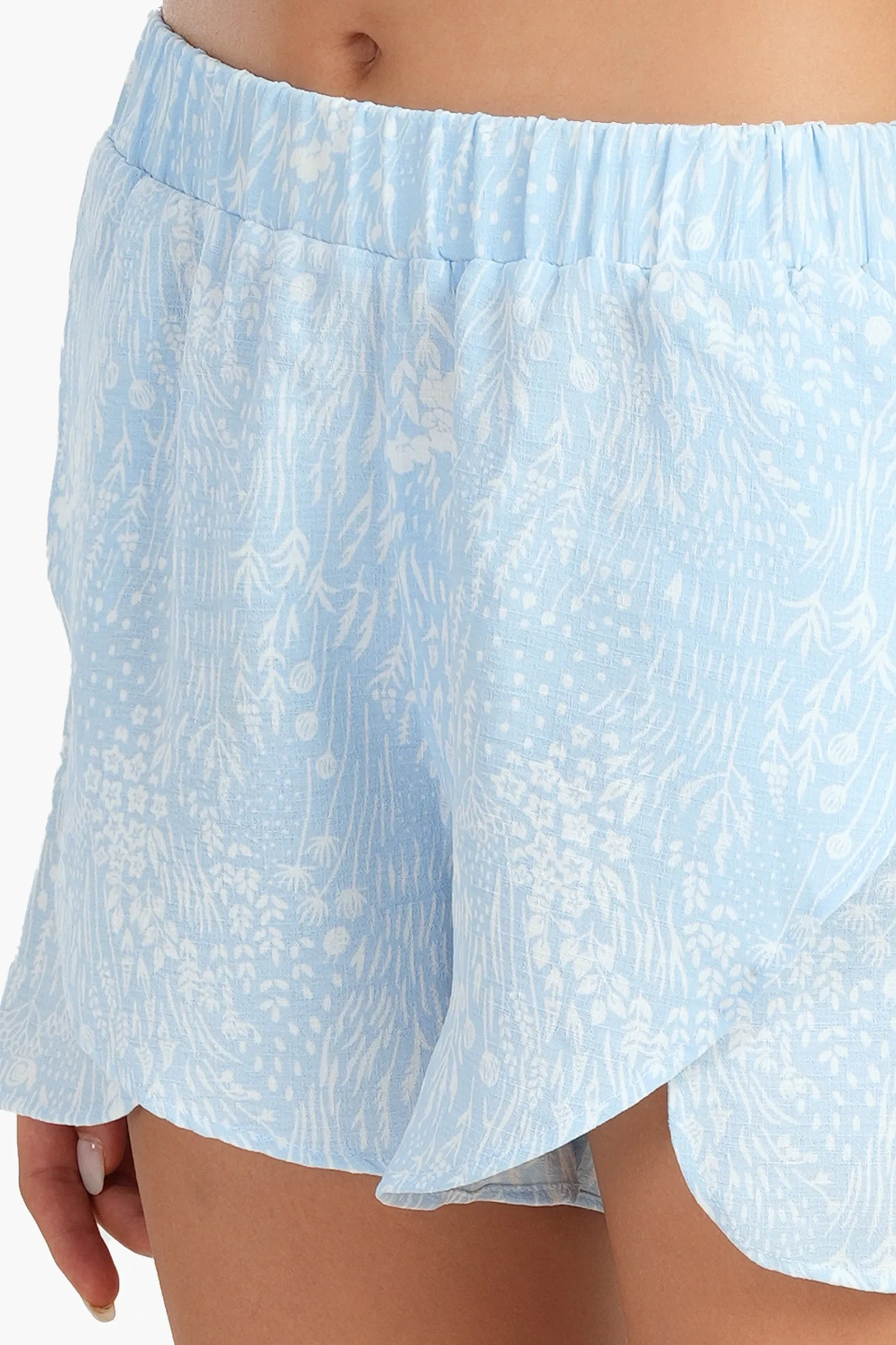 Light Blue Cotton Pyjama Short