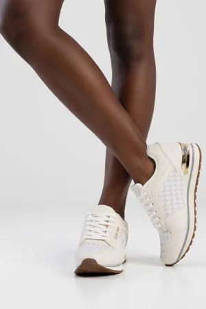 Logomania Panel Detail Runner Sneaker - Beige