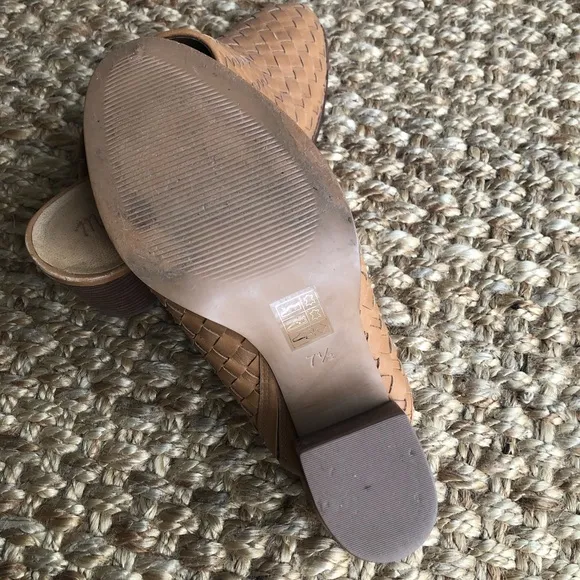 Madewell The Harper Braided Mule. Leather. Size 7.5