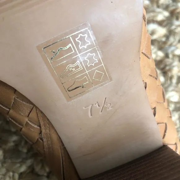 Madewell The Harper Braided Mule. Leather. Size 7.5