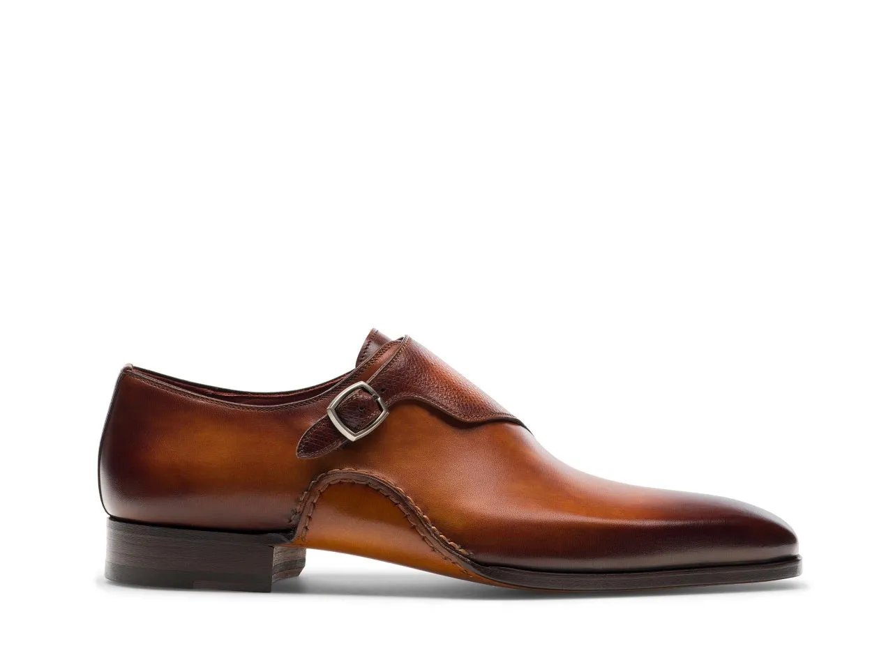 Marvel Brown Single Strap Monk Shoes