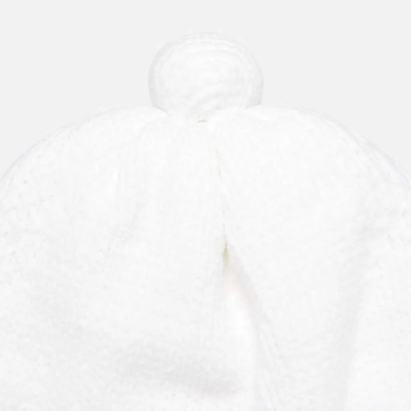 Mayoral White Hat & Mittens Gift Set
