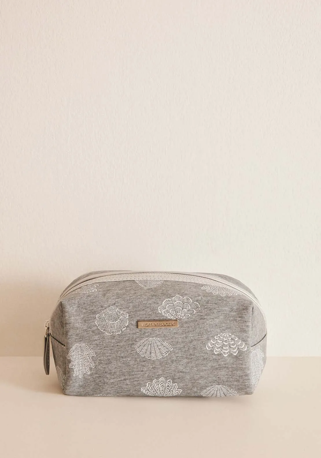 Medium-sized grey make-up case with stars in the sea - Grey