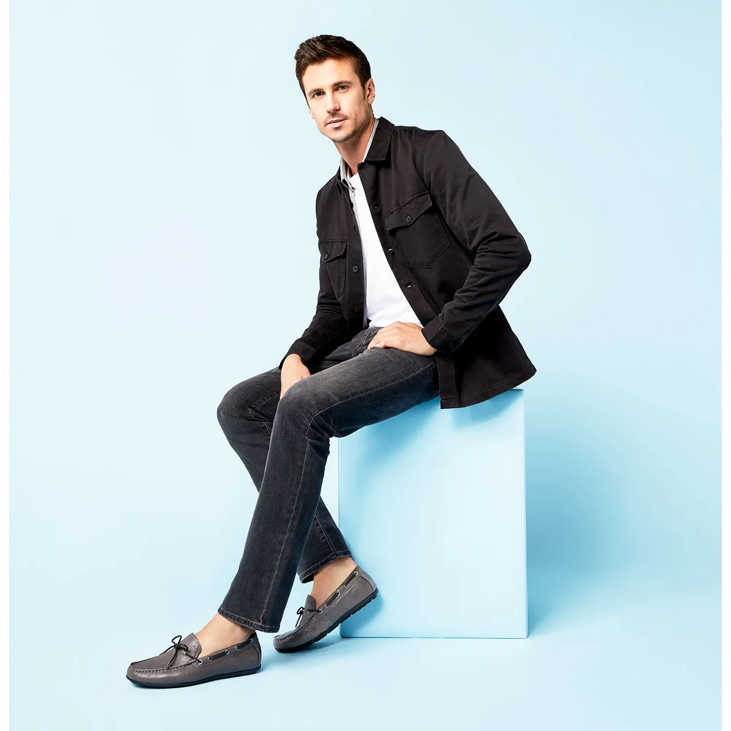 Men's Vionic Luca Charcoal Leather