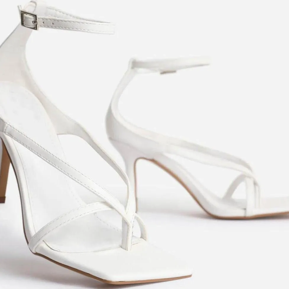 Midnight Square Toe Stiletto Heel Sandals