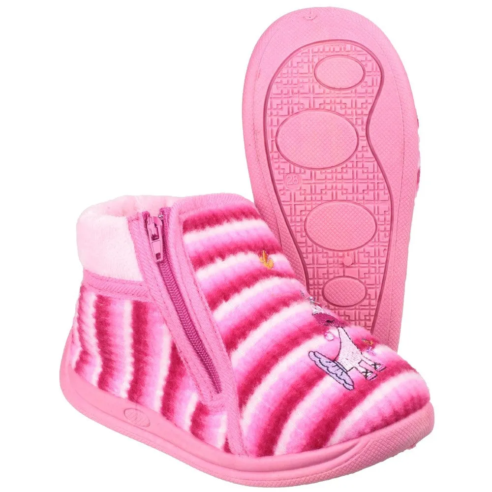 Mirak Safari Zip Up Bootie Slipper