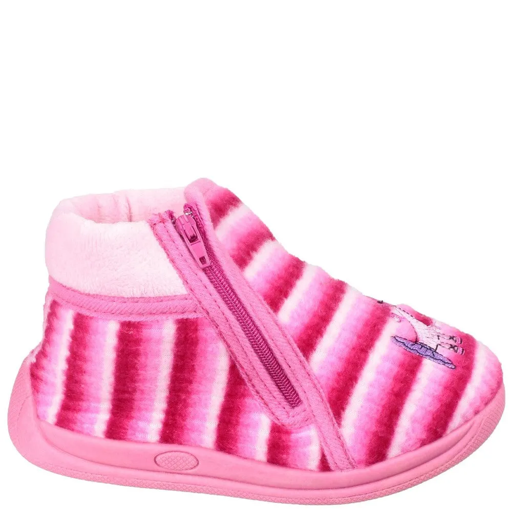 Mirak Safari Zip Up Bootie Slipper