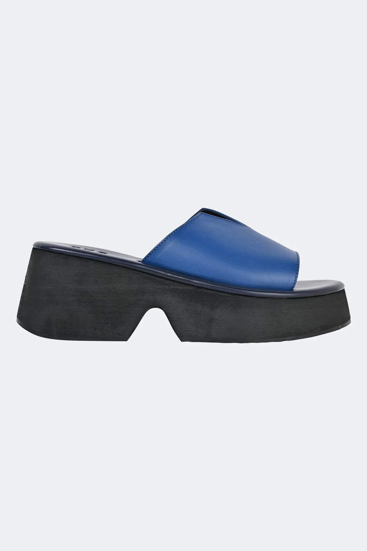 Modena Blue Platform Sandals For Women