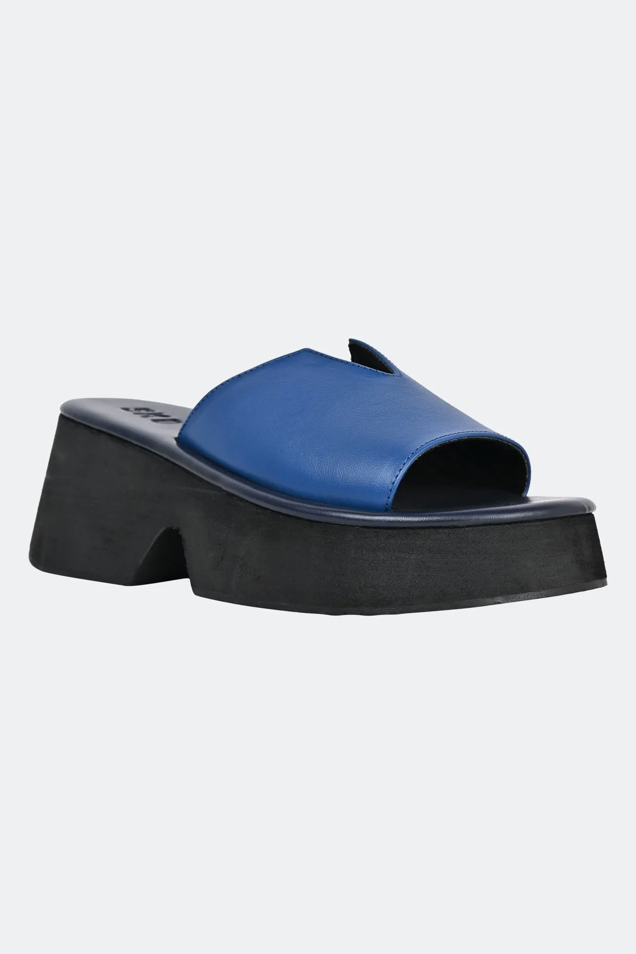 Modena Blue Platform Sandals For Women