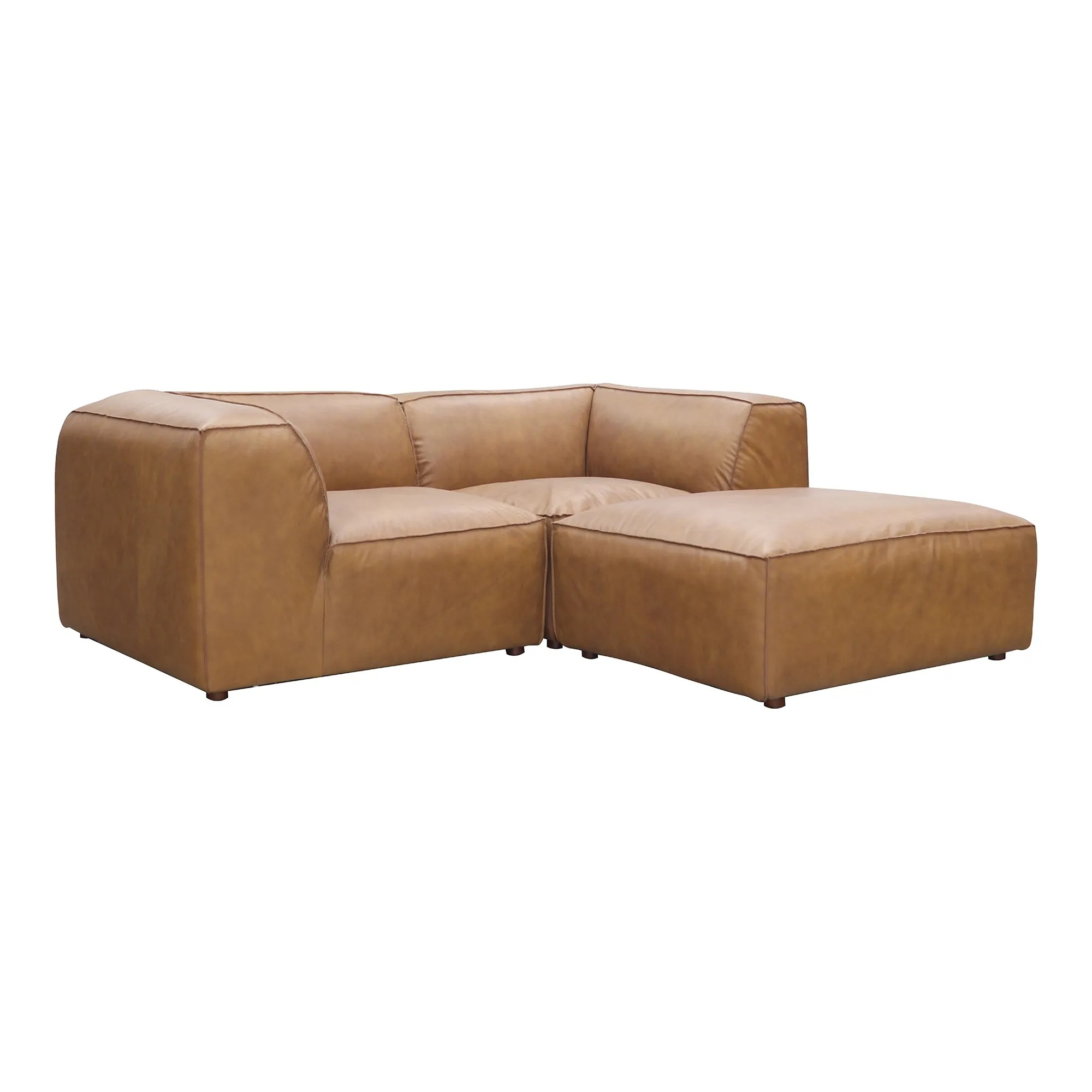 Moe's Home Collection Form Nook Modular Sectional ~ Sonoran Tan Leather