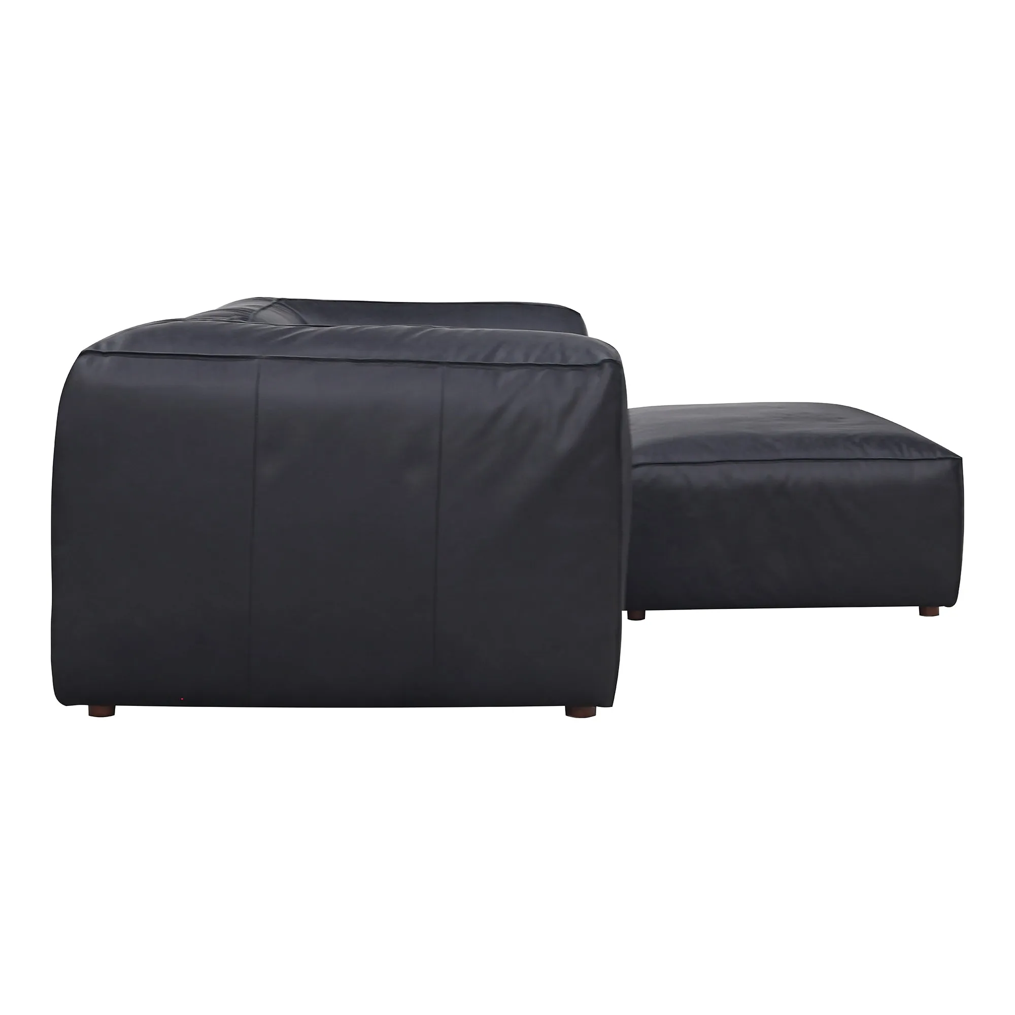 Moe's Home Collection Form Nook Modular Sectional ~ Vantage Black Leather