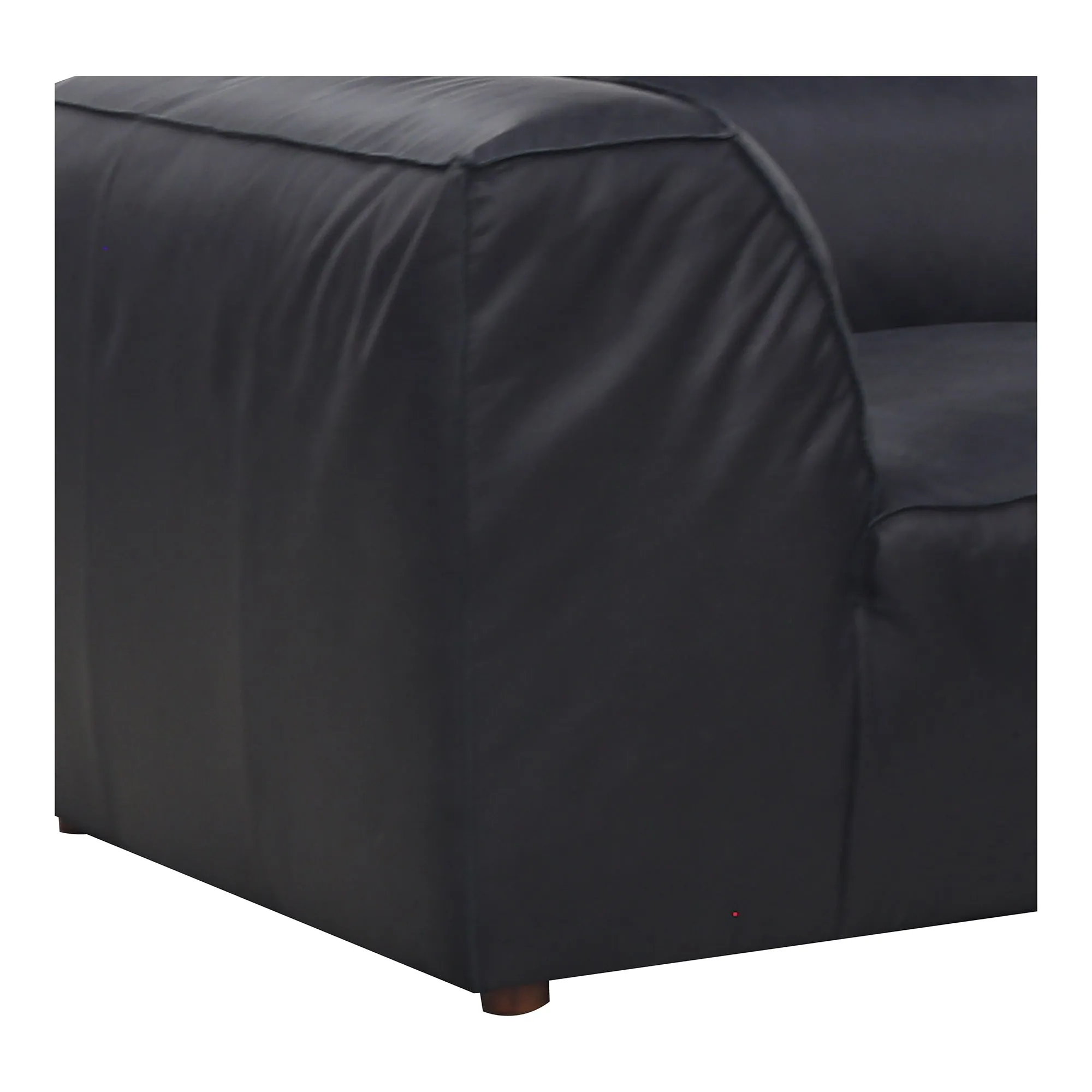 Moe's Home Collection Form Nook Modular Sectional ~ Vantage Black Leather