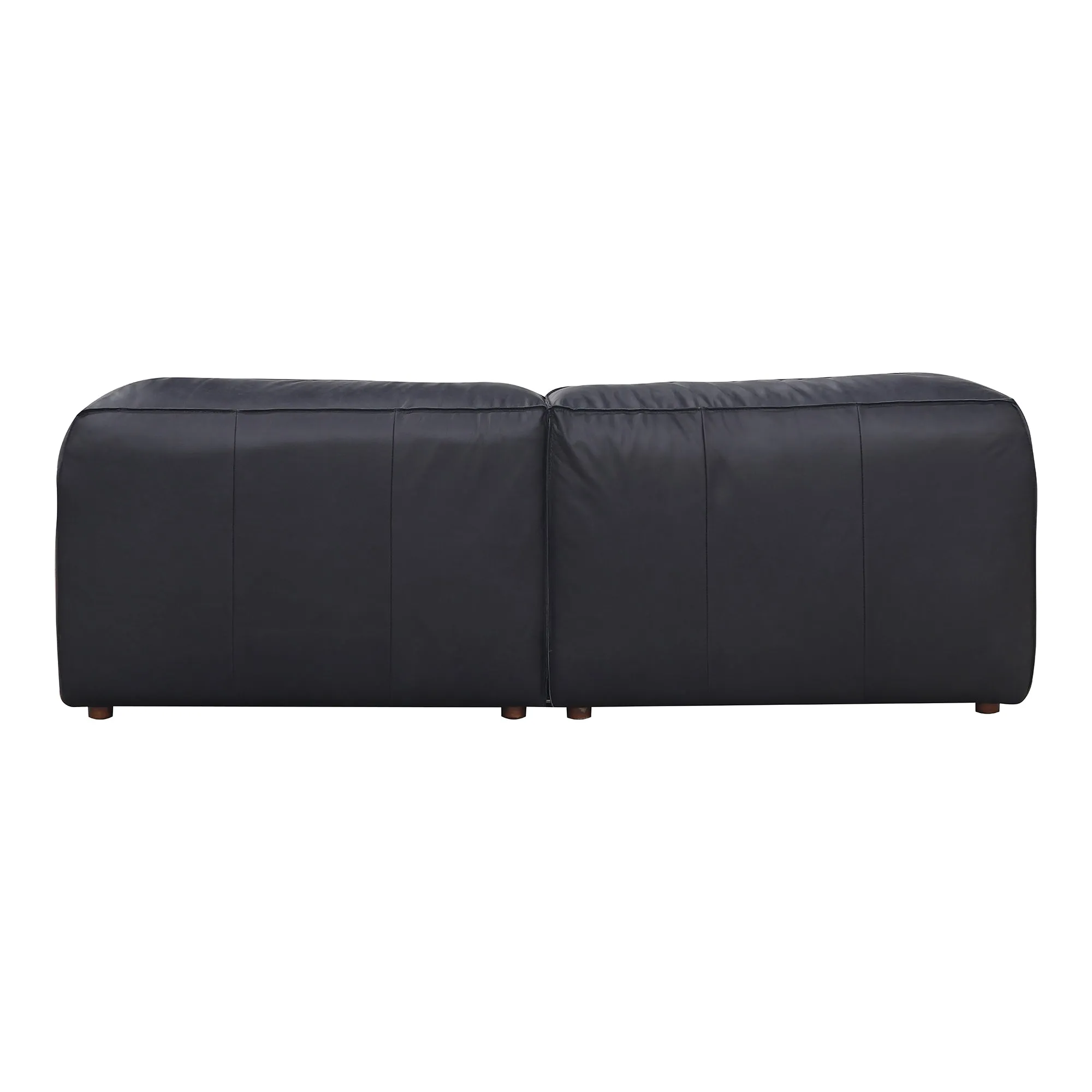 Moe's Home Collection Form Nook Modular Sectional ~ Vantage Black Leather