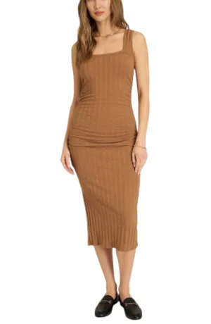 Montara Square Neck Rib Midi Dress