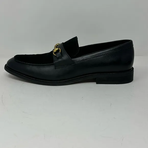 Moretti Gold Label Dickens Men’s Sz 10.5 D Black Suede Top Leather Loafers O0