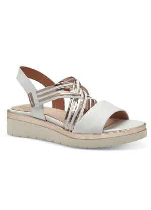 Multi-link wedge sandals with Velcro