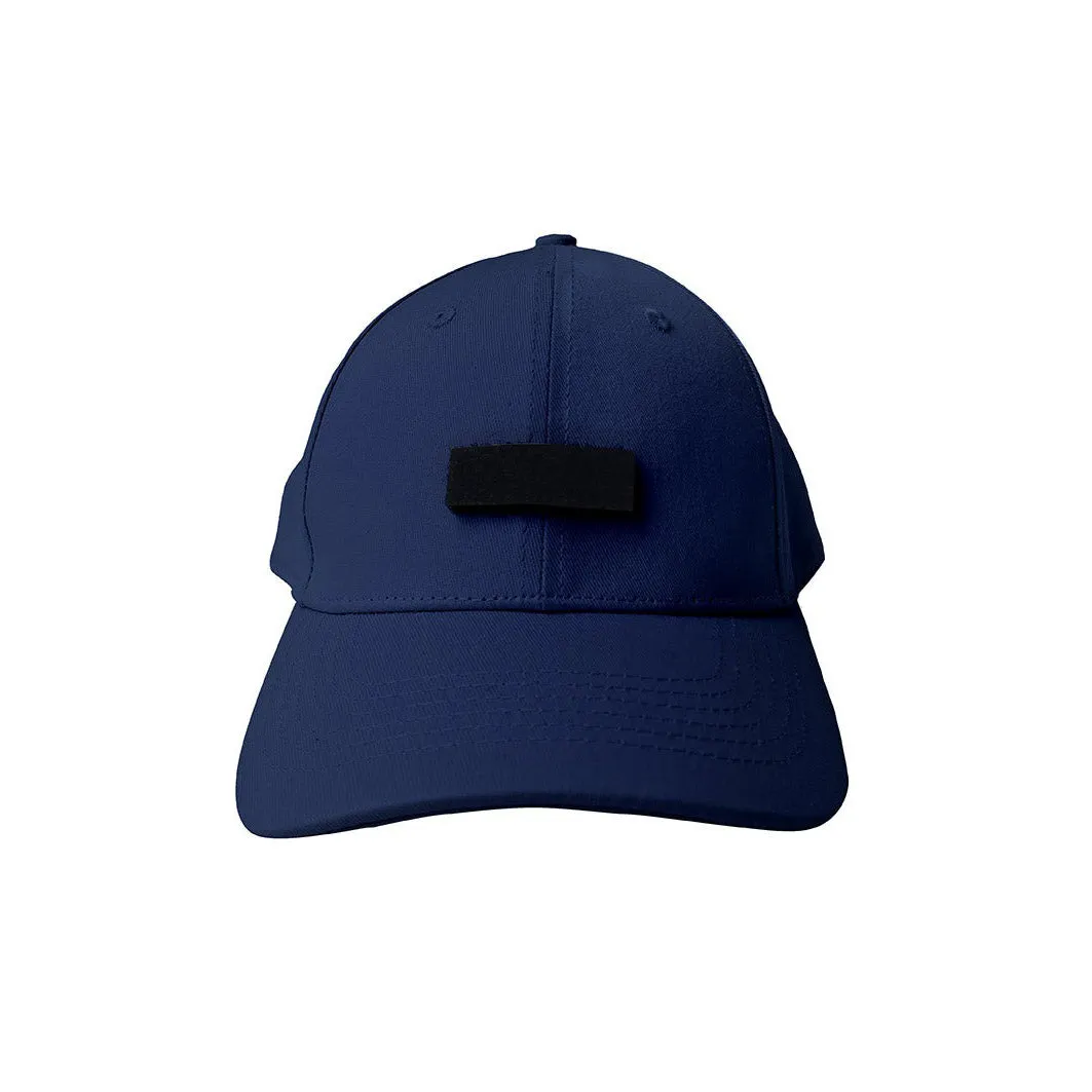 Navy Blue Baseball Cap with Velcro Patch {Cap}