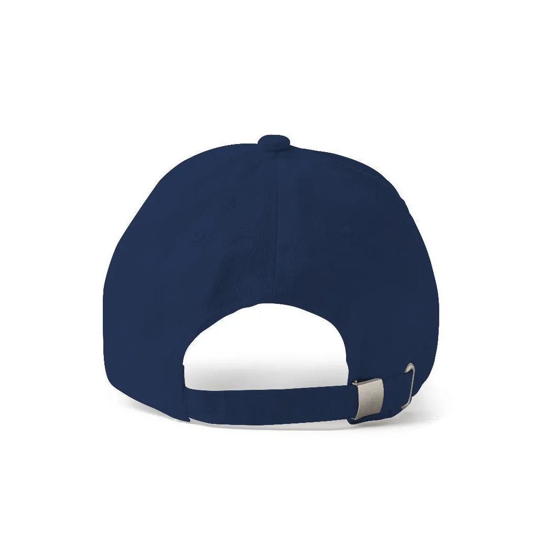 Navy Blue Baseball Cap with Velcro Patch {Cap}