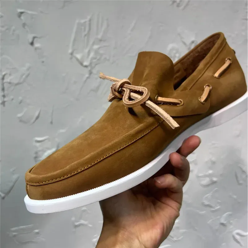New Loafers For Man Lacing Up Round Toe Men Fashion Casual Shoes