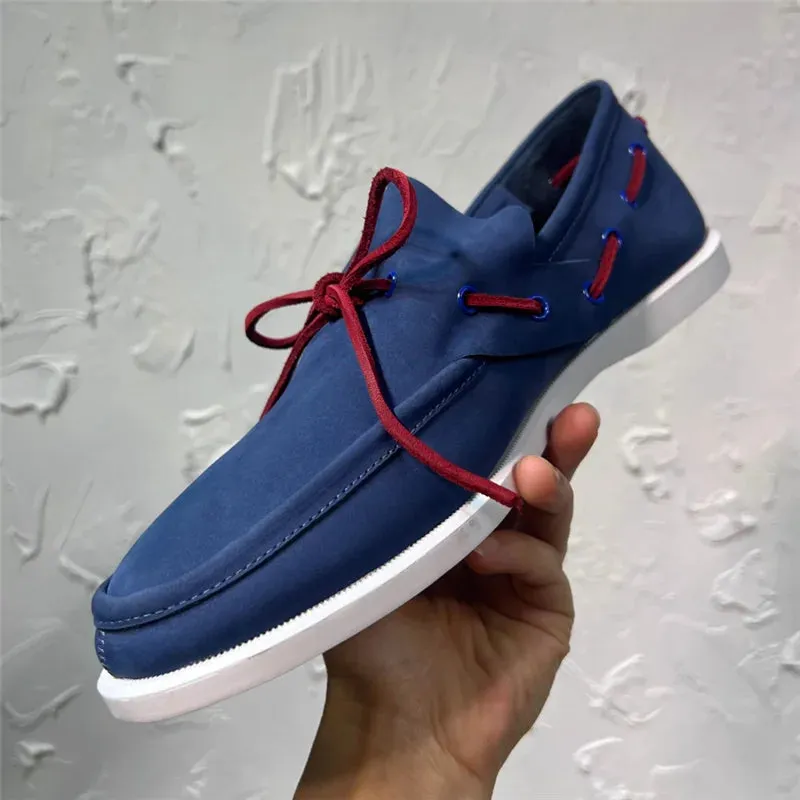 New Loafers For Man Lacing Up Round Toe Men Fashion Casual Shoes