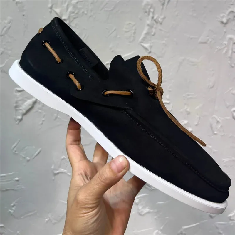 New Loafers For Man Lacing Up Round Toe Men Fashion Casual Shoes