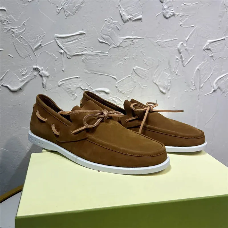 New Loafers For Man Lacing Up Round Toe Men Fashion Casual Shoes