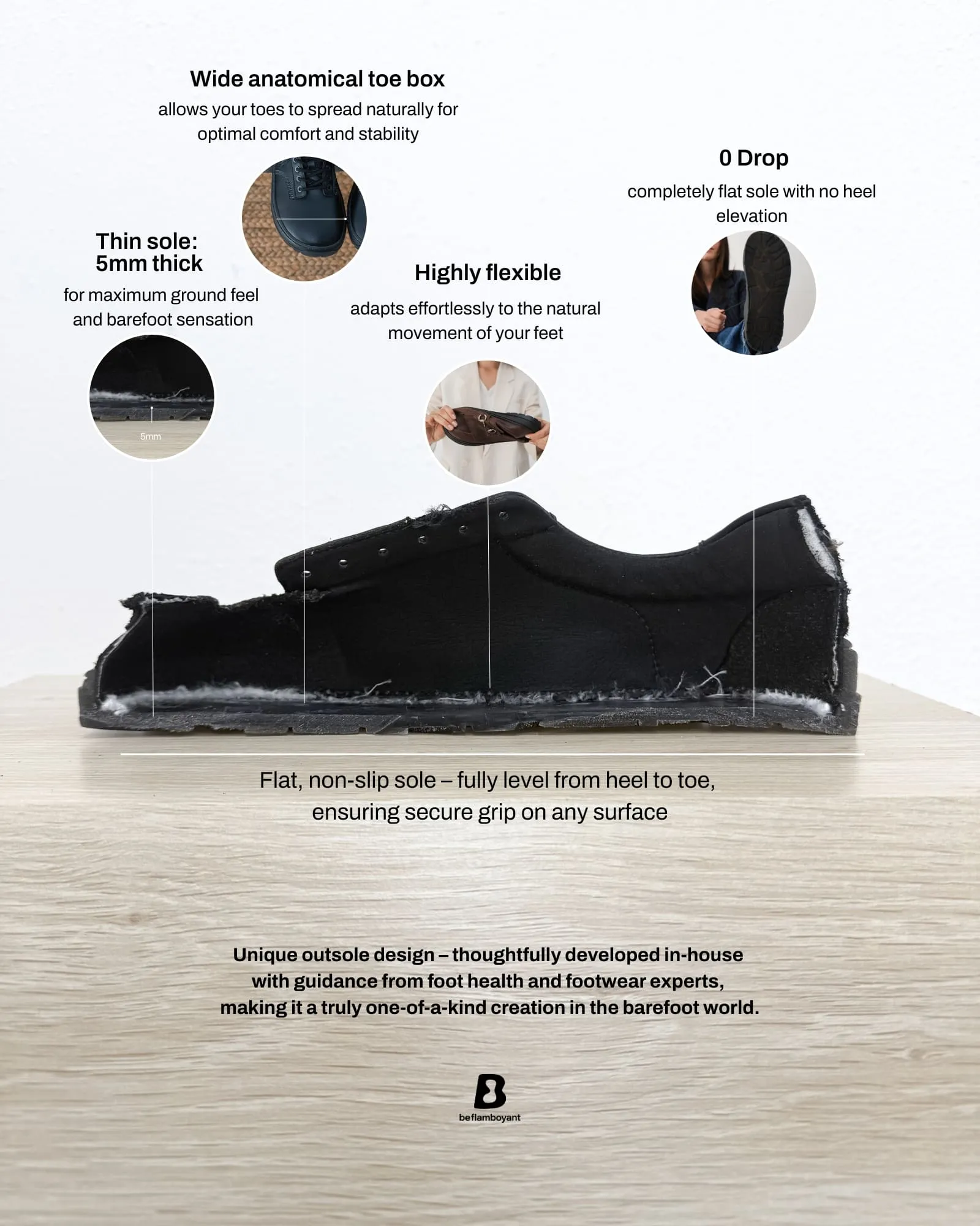 Oak Barefoot Slippers - Teddy