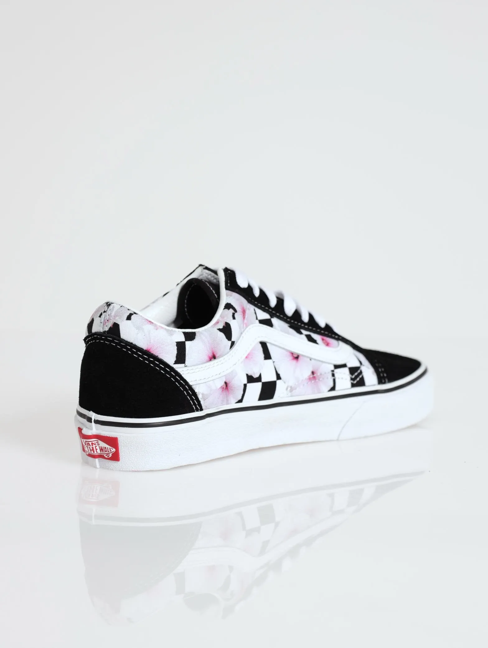 Old Skool Hibiscus Check Sneaker - Black/White