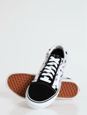 Old Skool Hibiscus Check Sneaker - Black/White