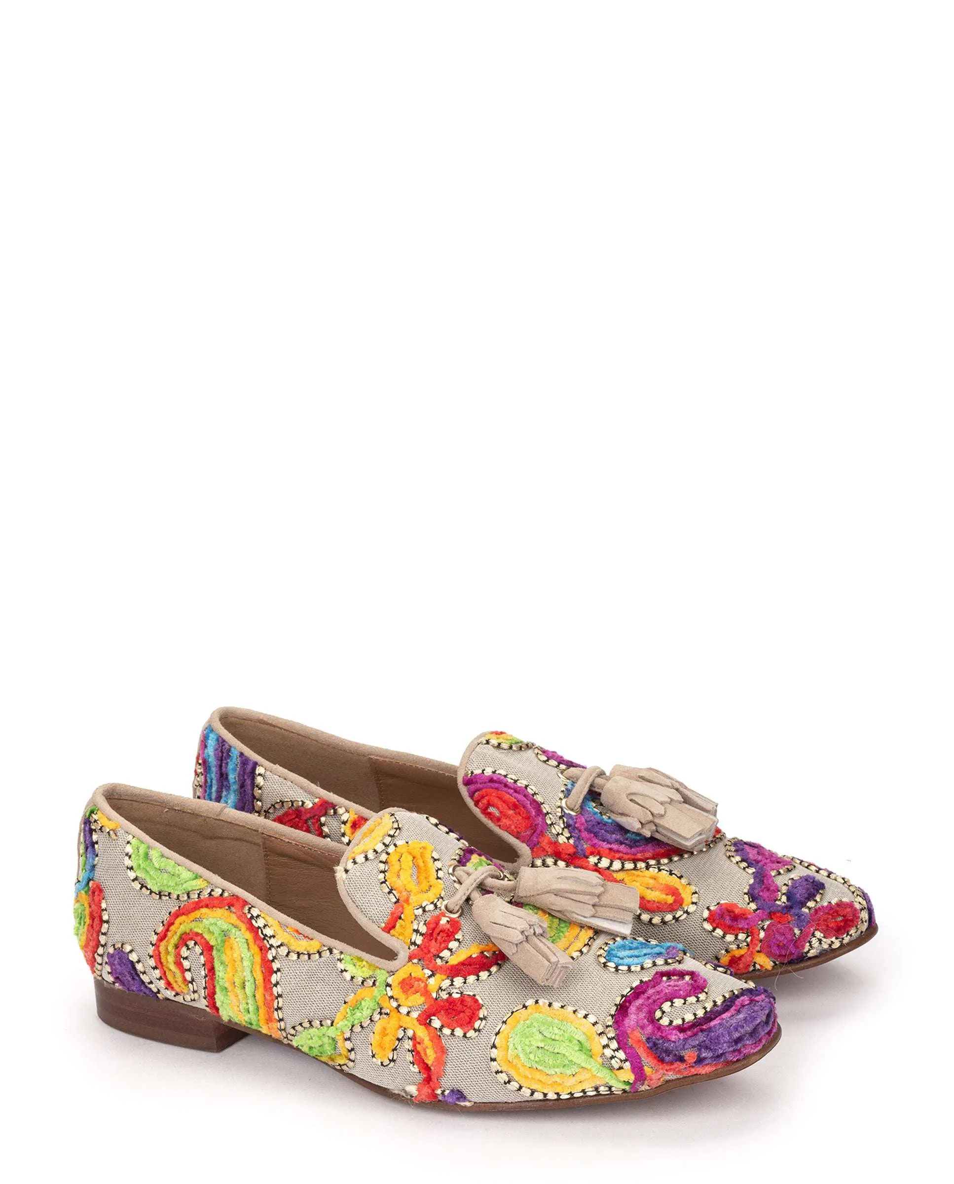 Pedro Miralles Ethnic Floral Loafer|17503BG