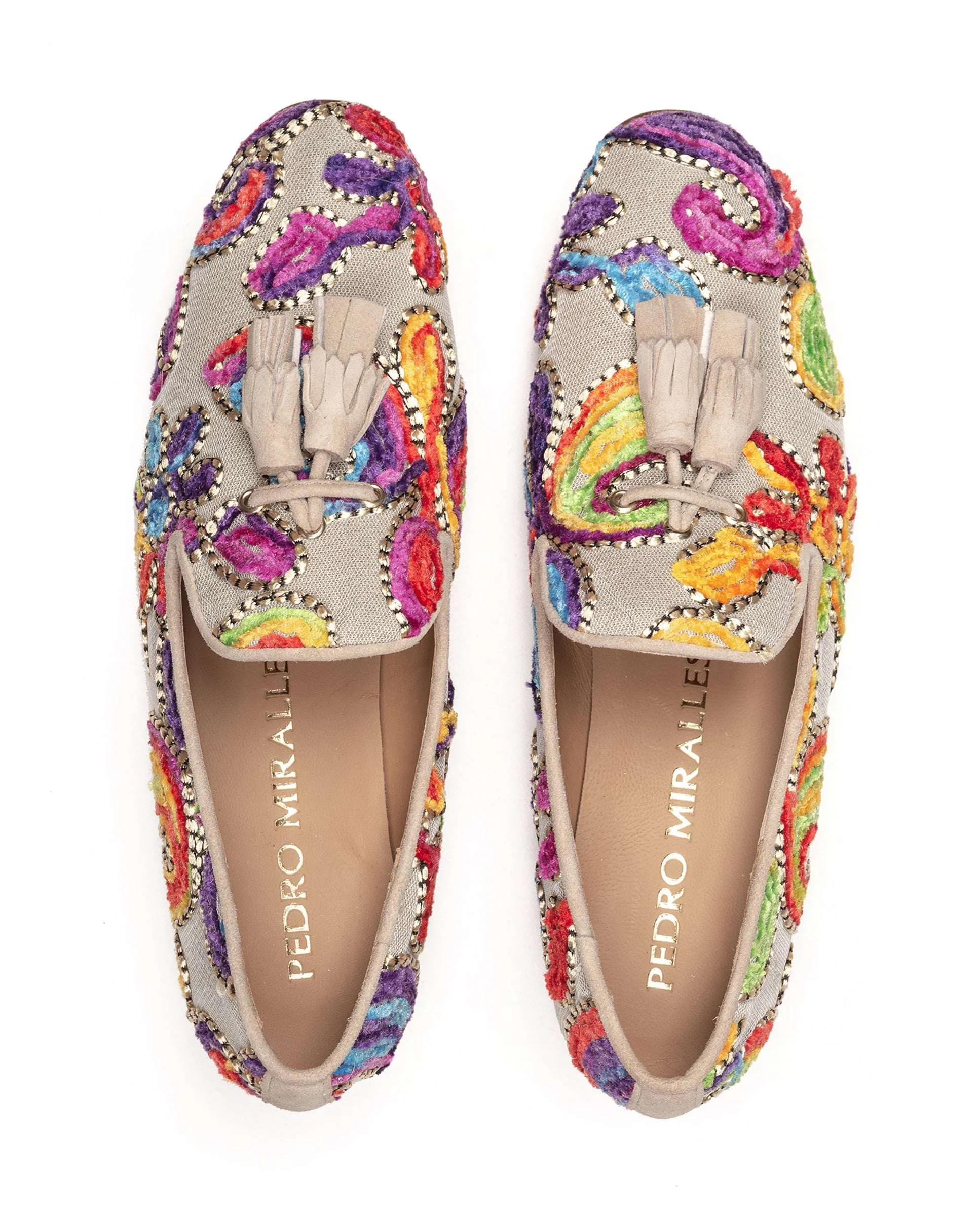 Pedro Miralles Ethnic Floral Loafer|17503BG