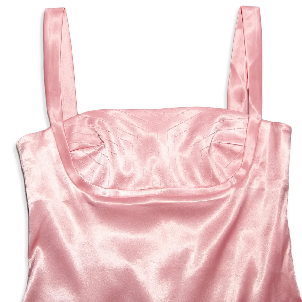 PINK SATIN MINI DRESS
