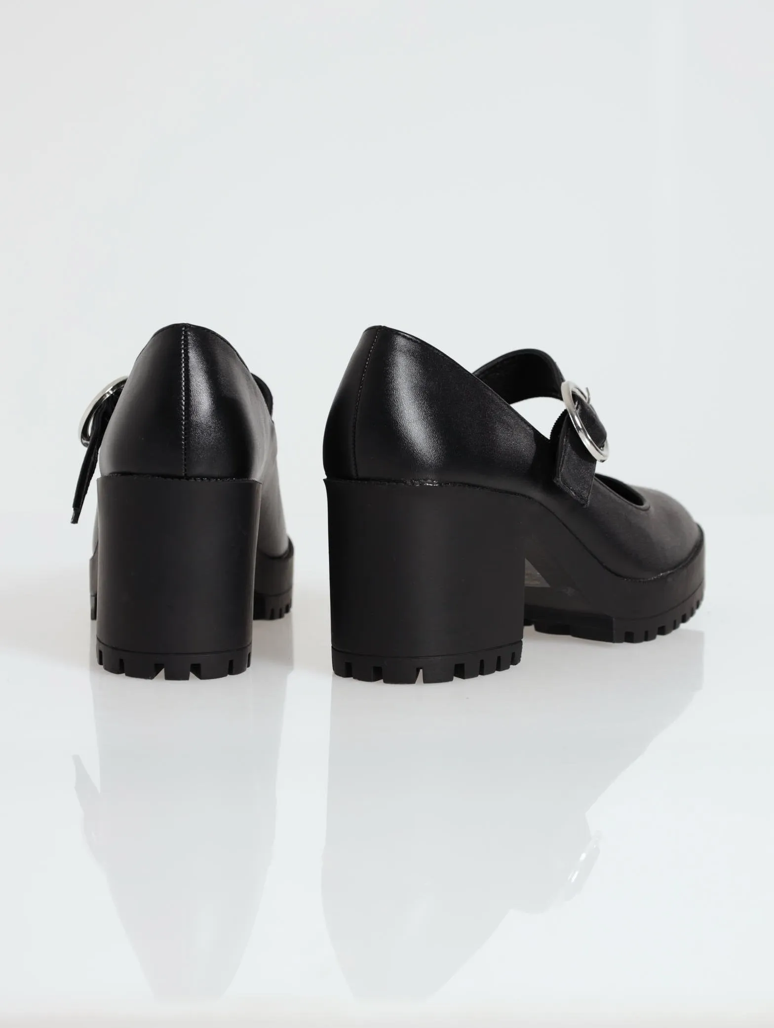 Platform Mary Jane Shoe - Black