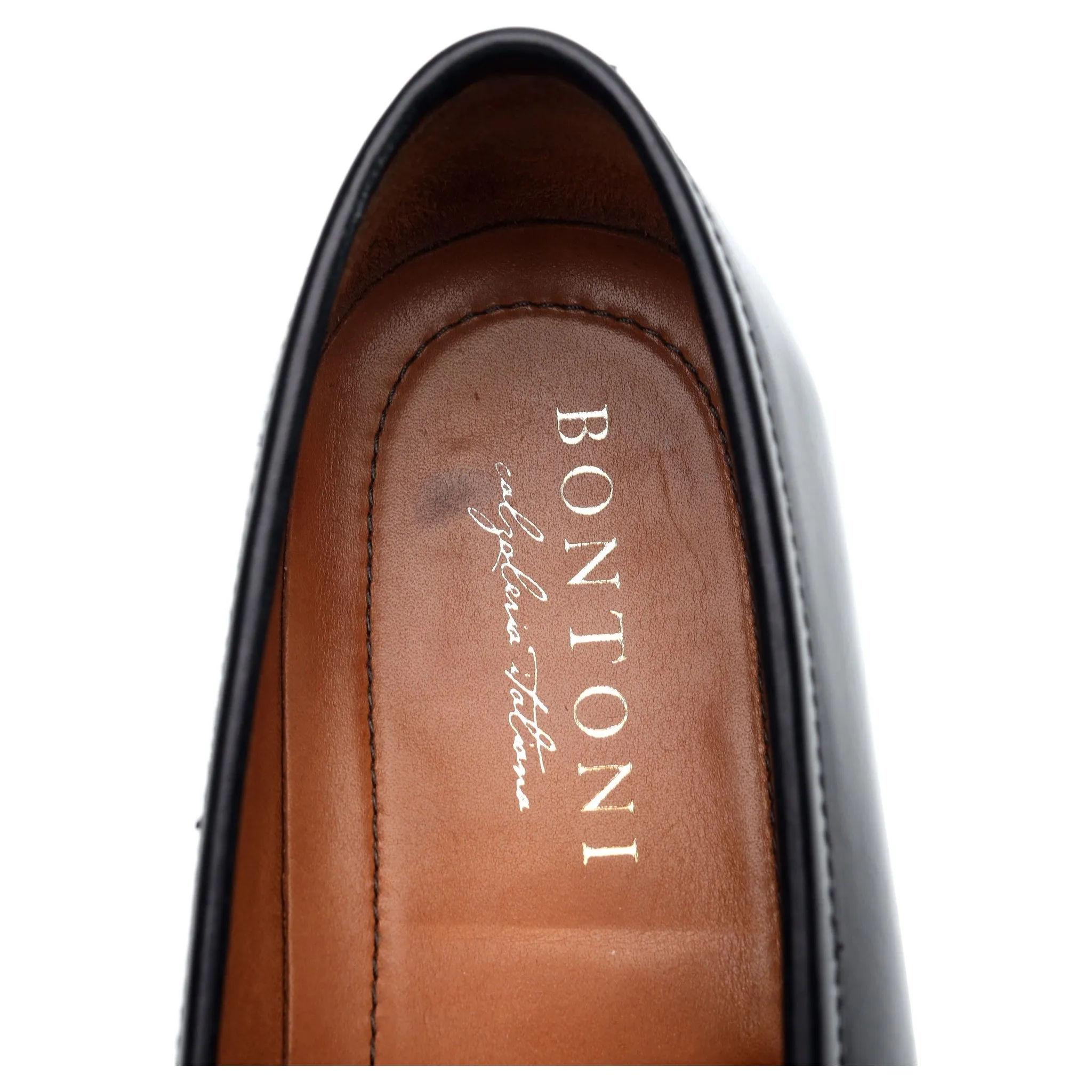 'Principe' Black Leather Loafers UK 7.5 EU 41.5